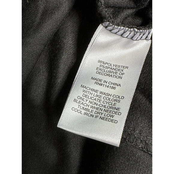 Juicy Couture Wide Leg Black Velour Pull On Womens Plus 1X Track Pants Logo Y2K - Picture 6 of 6